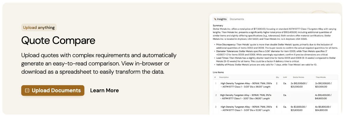 Purchaser.ai document processing workflow