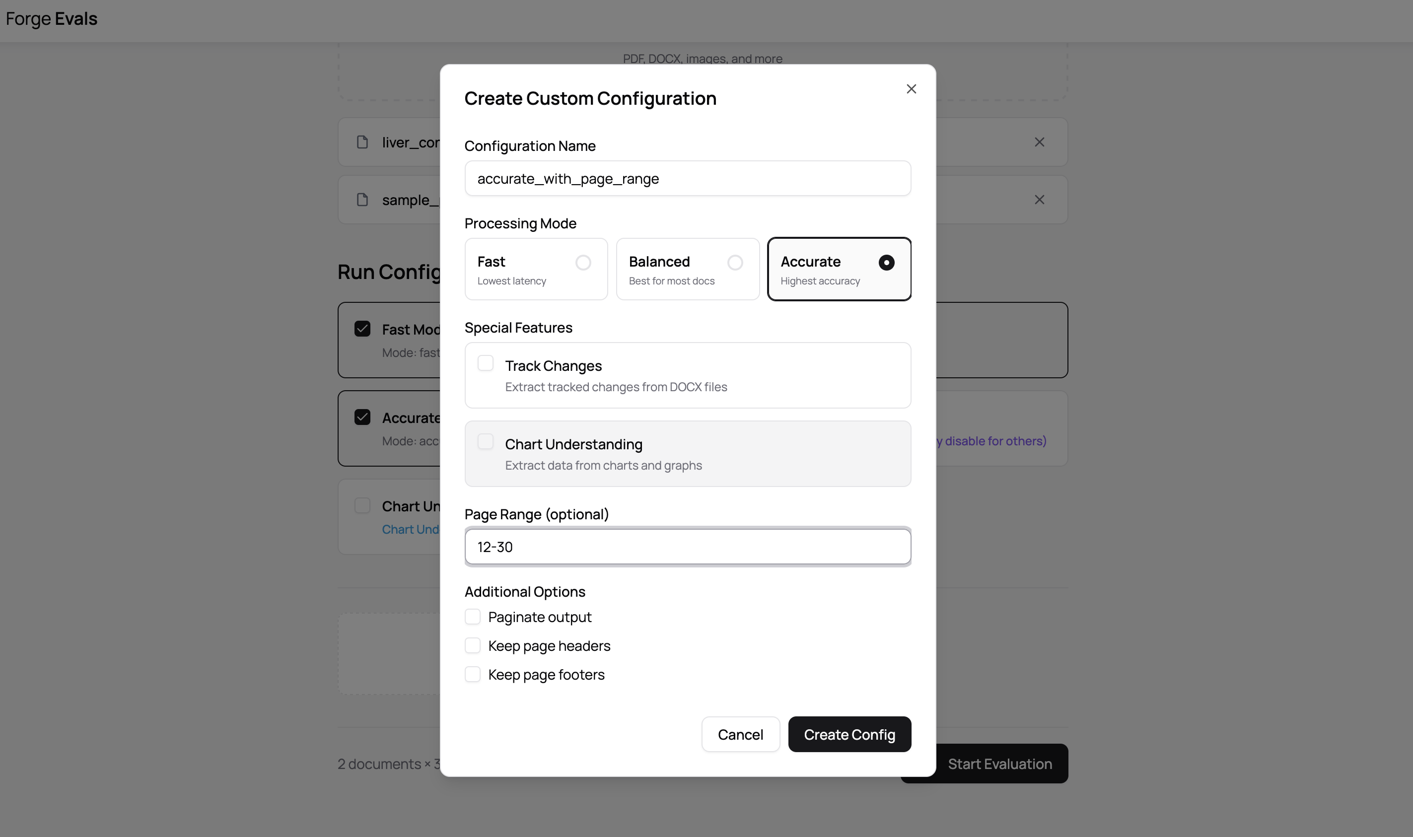 Custom configuration